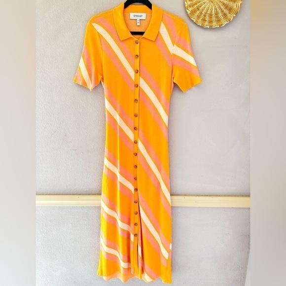 Derek Lam 10 Crosby Aurelia Cut Out Knit Shirt Dress European Summer Size Medium - Picture 4 of 7